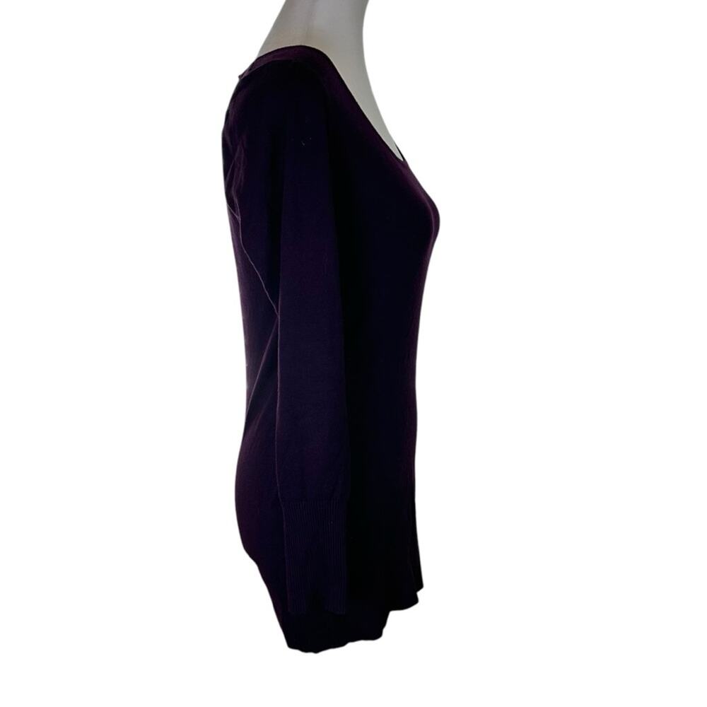 Cache Cross Back Sweater Burgundy Size Small - image 4